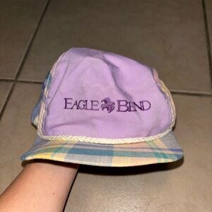 Vintage Eagle Bend Pastel Lavender Plaid Cap
